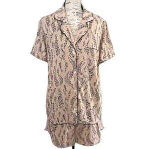 State of the Day Textural Animal Print Sleep Set